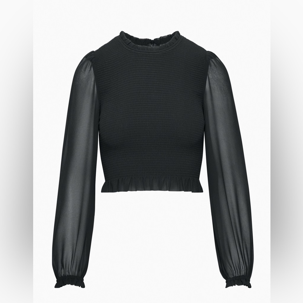 Aritzia Wilfred Tempest Blouse (Black)